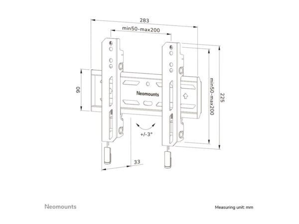 NEOMOUNTS WL30S-850BL12 Support pour écran mural 24-65p – fixe – verrouillable – installation rapide