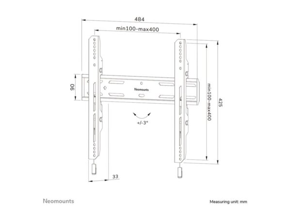 NEOMOUNTS WL30S-850BL14 Support pour écran mural 32-75p – fixe – verrouillable – installation rapide