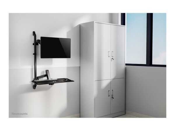 NEOMOUNTS WL90-325BL1 Station de travail assis-debout – mural – 17-32p – ressort à gaz