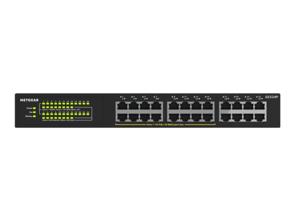 NETGEAR 24PT GIGE UNMANAGED SWITCH W/ POE+