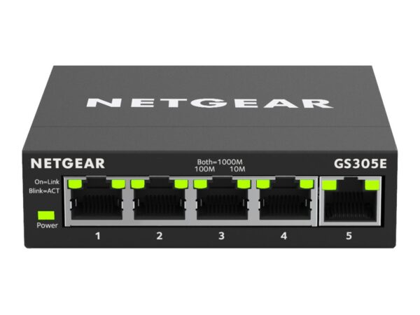 NETGEAR 5-port Gigabit Ethernet Smart Managed Plus Switch GS305E