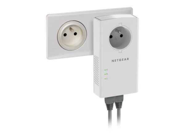 NETGEAR Pack de 2 adaptateurs CPL Gigabit – AVEC PRISE INTEGREE