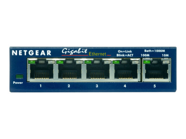 NETGEAR SWITCH 5 PORTS 10/100/1000 MBPS NON RACKABLE – NON MANAGEABLE BOITIER METAL