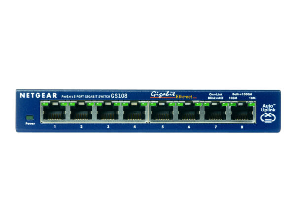 NETGEAR SWITCH 8 PORTS 10/100/1000 MBPS VERSION BOITIER METAL NON MANAGEABLE – NON RACKABLE