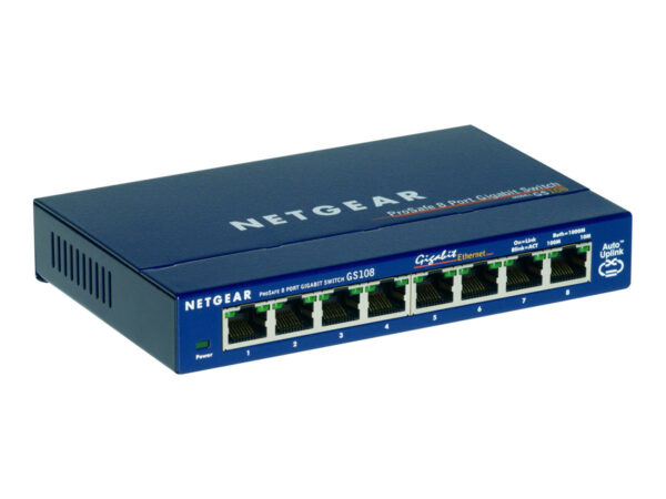NETGEAR SWITCH 8 PORTS 10/100/1000 MBPS VERSION BOITIER METAL NON MANAGEABLE – NON RACKABLE