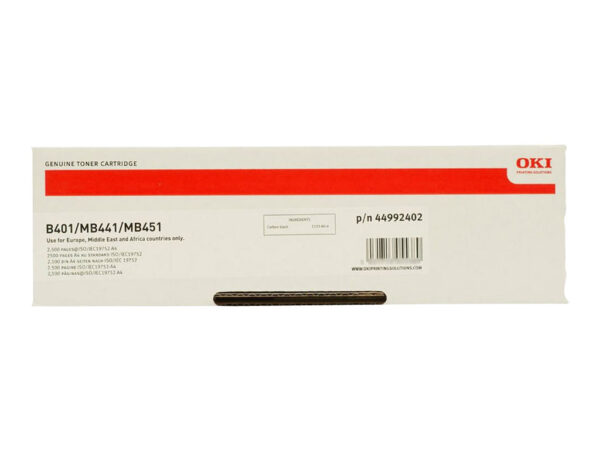 OKI MB441 cartouche de toner noir haute capacité 2.500 pages pack de 1