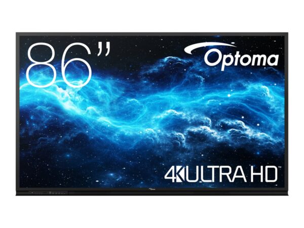 OPTOMA 3862RK ENI Monitor 86p 4K UHD 3840×2160 Multitouch 20pts 400cd/m2 4GB/32GB 6ms Angle Of Vision 178 Pen Holder Speakers