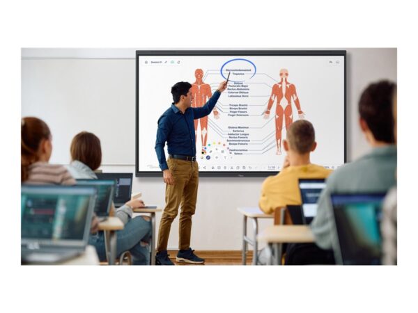 OPTOMA 5863RK 86p 400cd/m2 UHD Interactive 4K Multi-Touch-Display Android 13 Integrated Google Play Store