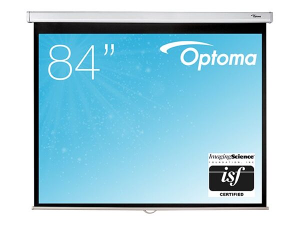 OPTOMA DS-9084PMG+ Ecran de projection Manuel 84″ – 16:9 – 186 x 104,5 cm – Gain 1.0