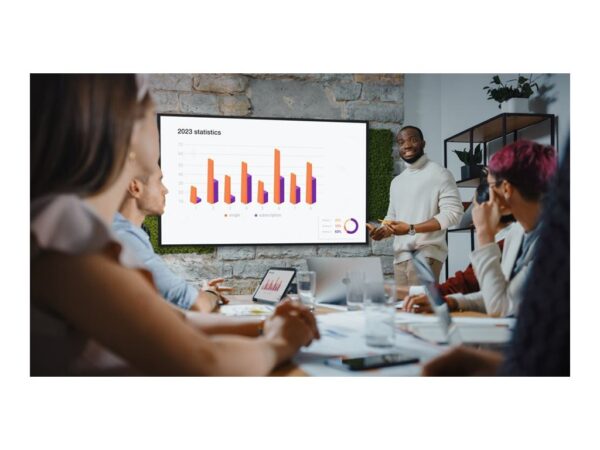 OPTOMA N3751K Écran LED 75″ – 4K UHD 24/7j – 4Go/32Go – 450cd/m² -sans fil 2.4G/5G – 3H + USB2.0 – USB3.0 – USB-C – RJ45 Android 11