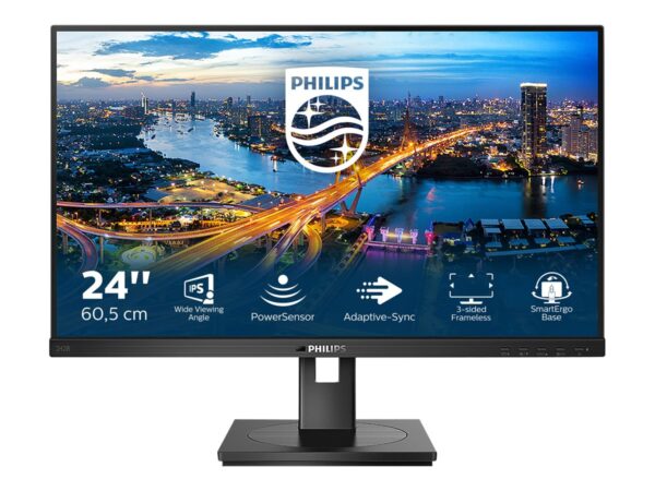 PHILIPS 242B1/00 23.8pcs LCD monitor with PowerSensor IPS technology 16:9 1920×1080 250 cd/m2 4 ms DVI-D Headphone out
