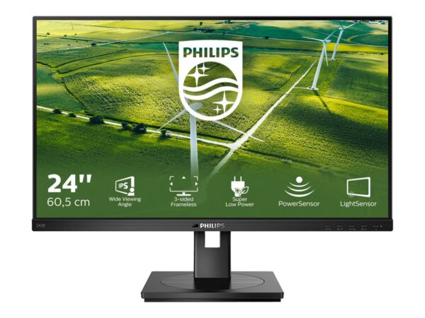 PHILIPS 242B1G/00 23.8p IPS FHD 1920×1080 1000:1 250cd/m2 75Hz 4ms D-Sub DVI HDMI 1xUSB-B 4xUSB 3.2