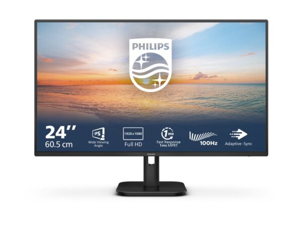 PHILIPS 24E1N1100A/00 23.8p 1920×1080 16:9 1ms 250cd/m2 HDMI VGA Black