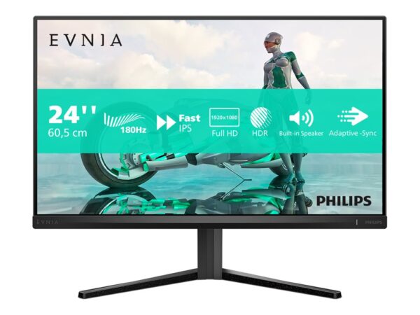 PHILIPS 24M2N3200S/00 Écran gaming – 24p – 1920 x 1080 Full HD (1080p) 180 Hz – IPS – 300 cd/m²HDR10 – 0.5 ms – 2xHDMI – DP – HP