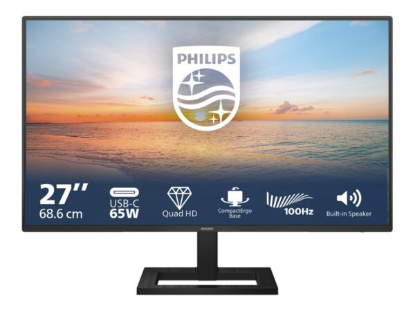 PHILIPS 27E1N1600AE/00 27p 2560×1440 IPS 100Hz HDMI DP USB-C