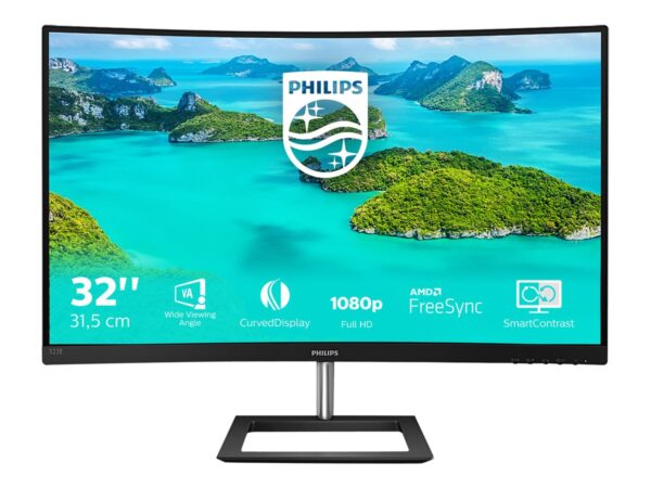 PHILIPS 322E1C/00 – 31.5pcs – INCURVE – MVA – VGA – HDMI – DP -AUDIO