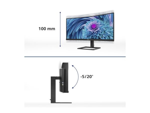 PHILIPS 346E2CUAE/00 34p Curved VA WLED 3440×1440 21:9 300cd/m2 4ms 100Hz HDMI DP1.2