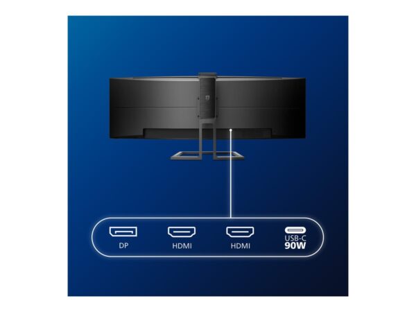 PHILIPS 499P9H/00 UWQHD, Curved,49p,VA,Webcam,70Hz, 5ms, Adaptive Sync, Docking USB-C, USB-C Port, DP, HDMI, Heightadj. HP