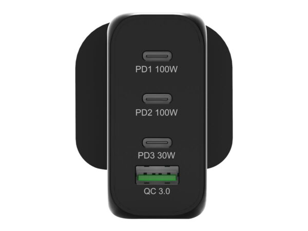 PORT DESIGNS 120W Gan Charger USB-C & USB-A Gallium Nitride Gan Technology More Efficient Smaller Lighter And Less Energy Consuming