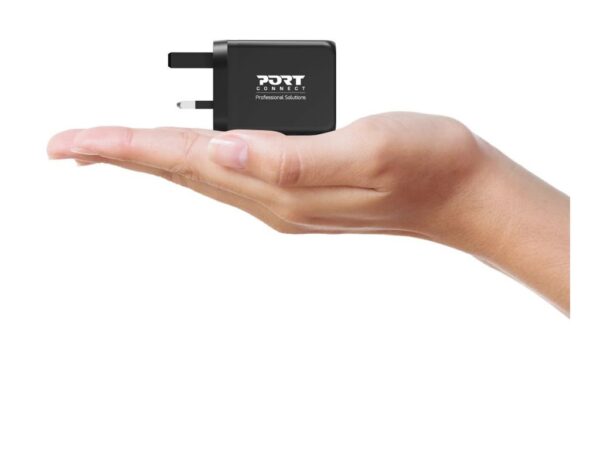PORT DESIGNS 65W Gan Charger USB-C & USB-A Gallium Nitride Gan Technology More Efficient Smaller Lighter And Less Energy Consuming