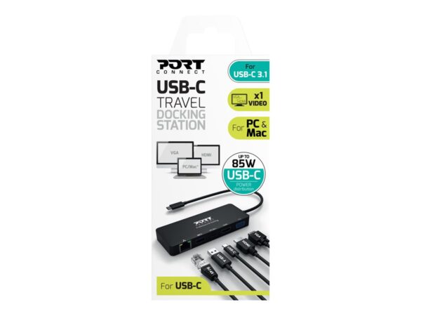 PORT DESIGNS Docking Type C Travel 1 X 4K Pd 85W