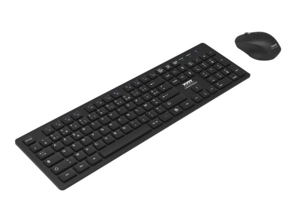 PORT DESIGNS Mouse and Keyboard 2in1 Robust and long-lasting keyboard Ergonomic and ambidextrous mouse Wireless 2.4Ghz USB-A/USB-C