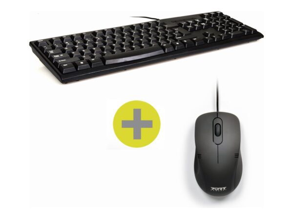 PORT DESIGNS pack keyboard + mouse BUDGET – WIRED – FR