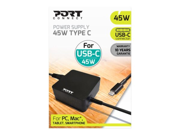 PORT DESIGNS power supply 45W – TYPE C – EU