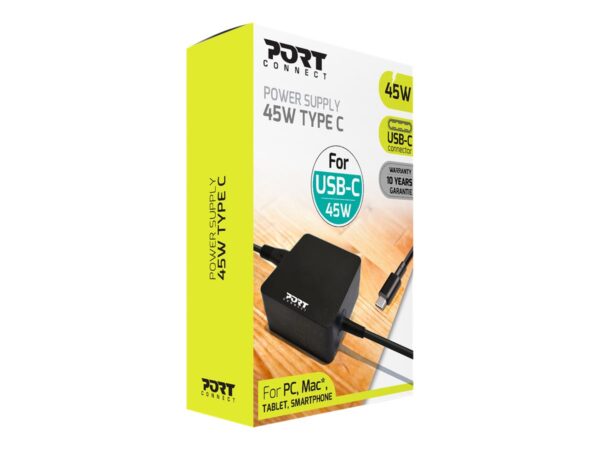 PORT DESIGNS power supply 45W – TYPE C – EU