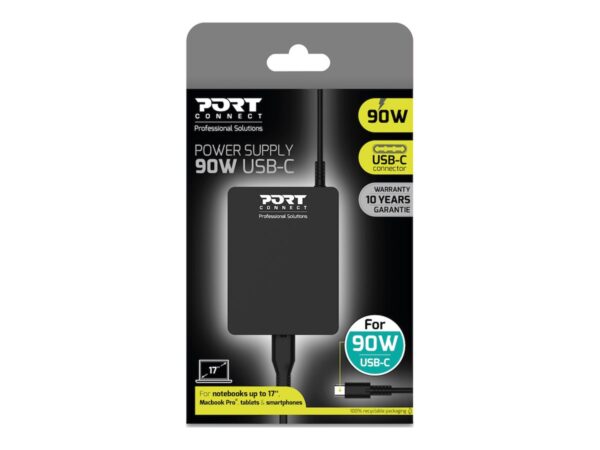 PORT DESIGNS power supply 90W – TYPE C – UK