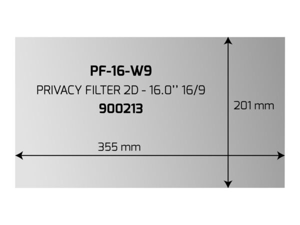 PORT DESIGNS PRIVACY FILTER 2D 16p 16/9 355×201