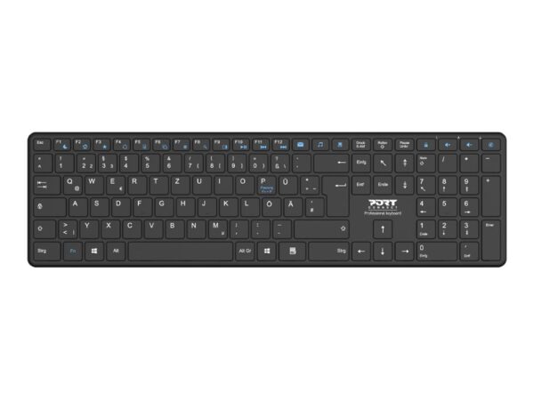 PORT DESIGNS Rechargeable Bluetooth Keyboard Ultra Slim and Elegant Design Rechargeable Battery 10meters Bluetooth range Compatible
