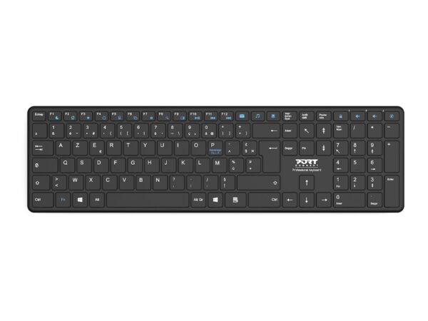 PORT DESIGNS Rechargeable Bluetooth Keyboard Ultra Slim and Elegant Design Rechargeable Battery 10meters Bluetooth range Compatible