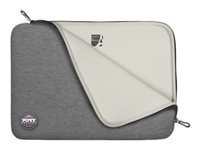 PORT DESIGNS Trendy Cotton Neoprene Laptop Sleeve 10p-12p L-shaped opening for easy access Stretchy cotton neoprene material Grey