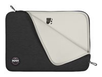 PORT DESIGNS Trendy Cotton Neoprene Laptop Sleeve 11p-12p L-shaped opening for easy access Stretchy cotton neoprene material Black
