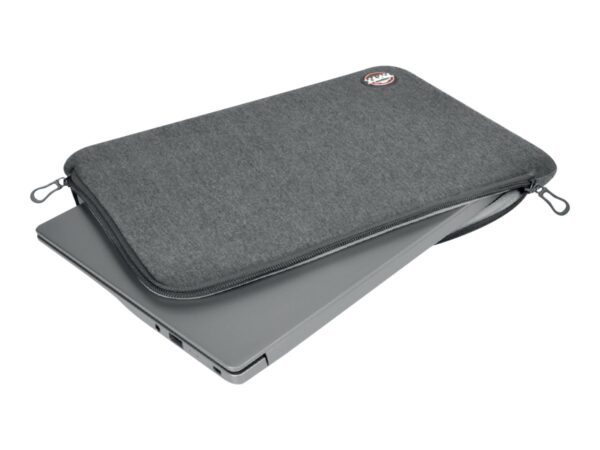 PORT DESIGNS Trendy Cotton Neoprene Laptop Sleeve 15.6p L-shaped opening for easy access Stretchy cotton neoprene material Grey