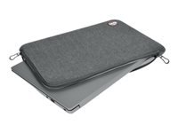 PORT DESIGNS Trendy Cotton Neoprene Laptop Sleeve 15.6p L-shaped opening for easy access Stretchy cotton neoprene material Grey