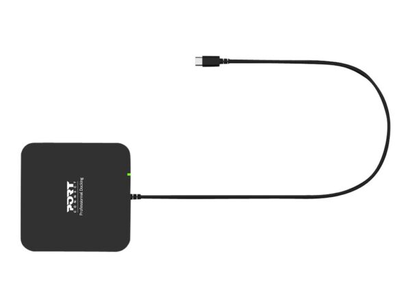 PORT DESIGNS USB Type C Travel Docking Station 2x4K Dual video display up to 4K 2x Display Port Charges laptops up to 85W