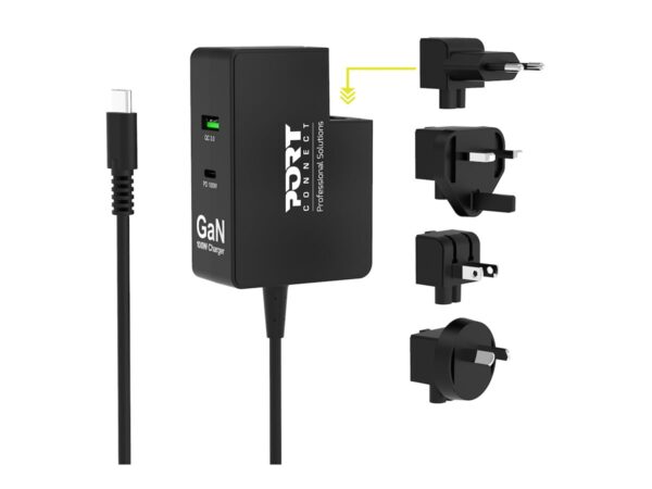 PORT DESIGNS Wall Charger Type C Pd 100W Gan – Universal Travel Plug