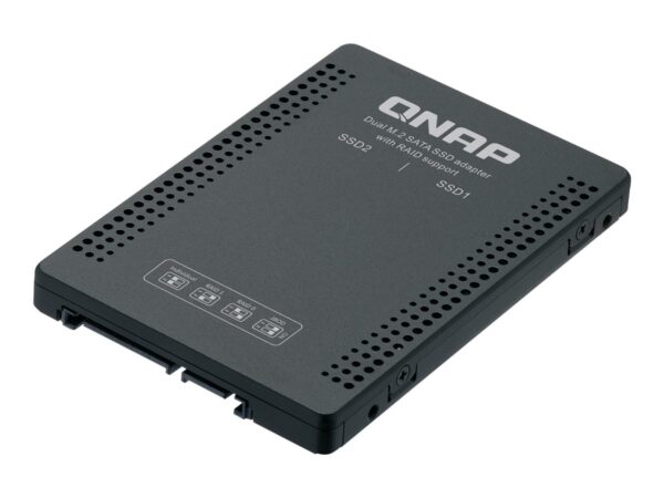 QNAP 2.5p SATA to dual M.2 2280 SATA drive adapter hardware RAID 0/1 JBOD Individual disk modes