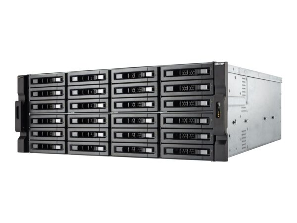 QNAP 24-Bay 4U Rackmount NAS Intel Xeon E-2236 6 cores/12 threads 3.4GHz processor 128Go ECC DDR4 24×2.5p/3.5p SATA