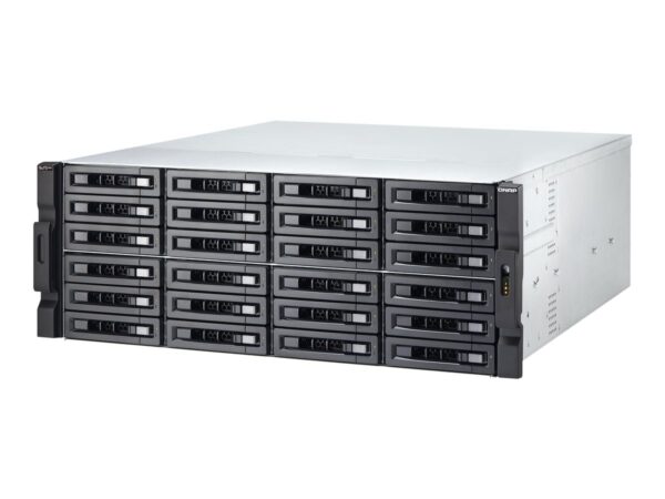 QNAP 24-Bay 4U Rackmount NAS Intel Xeon E-2236 6 cores/12 threads 3.4GHz processor 128Go ECC DDR4 24×2.5p/3.5p SATA