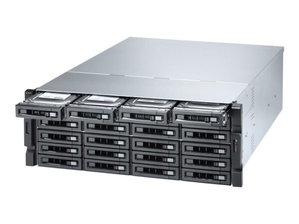 QNAP 24-Bay 4U Rackmount NAS Intel Xeon E-2236 6 cores/12 threads 3.4GHz processor 128Go ECC DDR4 24×2.5p/3.5p SATA