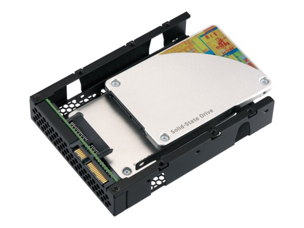 QNAP 3.5p SATA to dual 2.5p SATA drive adapter up to 9.5mm 2.5p drive height support HW RAID 0/1 JBOD Individual disk modes