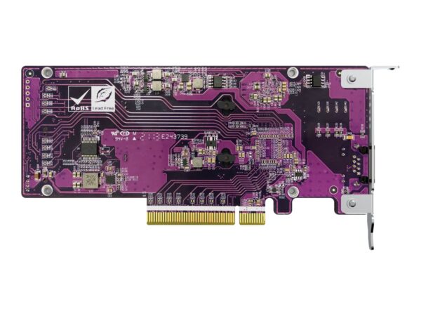 QNAP Card QM2 series 2xPCIe 2280 M.2 SSD slots PCIe Gen3x8 1xAQC113C 10GbE NBASE-T port