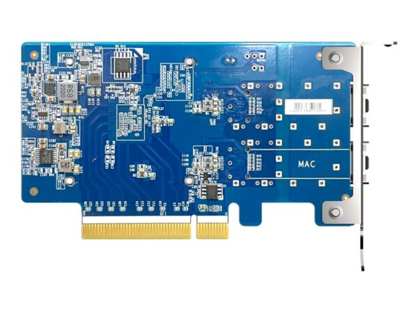 QNAP Dual-port SFP28 25GbE network expansion card low-profile form factor PCIe Gen4 x8