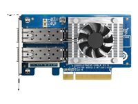 QNAP Dual-port SFP28 25GbE network expansion card low-profile form factor PCIe Gen4 x8
