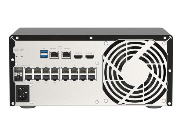 QNAP QGD-3014-16PT J4125 4×3.5p HDD 2xM.2 SATA SSD 2xUSB3.0 14 1GbE RJ45 PoE ports 2 1GbE SFP+/RJ45 combo PoE