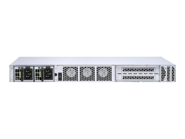 QNAP QuCPE-7012-D2146NT-32G Intel Xeon D-2146NT 8×2.5GbE RJ45 ports and 4x10GbE SFP+ ports 1x network module 1x PCIe Gen3 x8