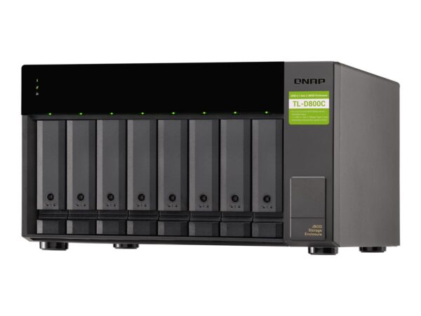 QNAP TL-D800C 8-bay desktop USB-C 3.1 Gen2 10Gbps JBOD expansion unit